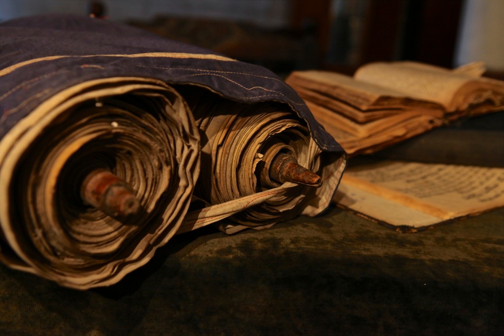 Old torah, sacred document of Judaism